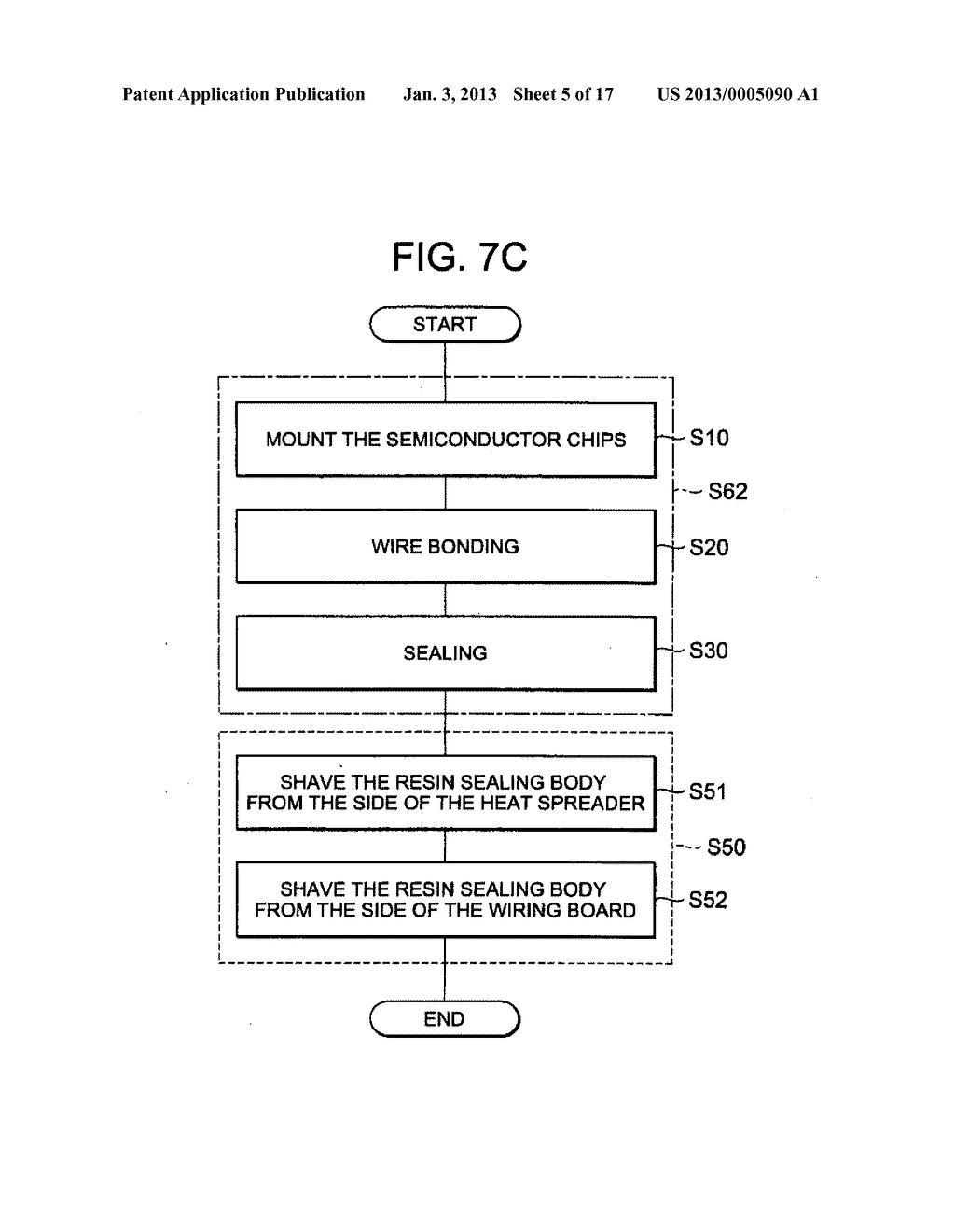 METHOD FOR MANUFACTURING A SEMICONDUCTOR DEVICE HAVING A HEAT SPREADER - diagram, schematic, and image 06