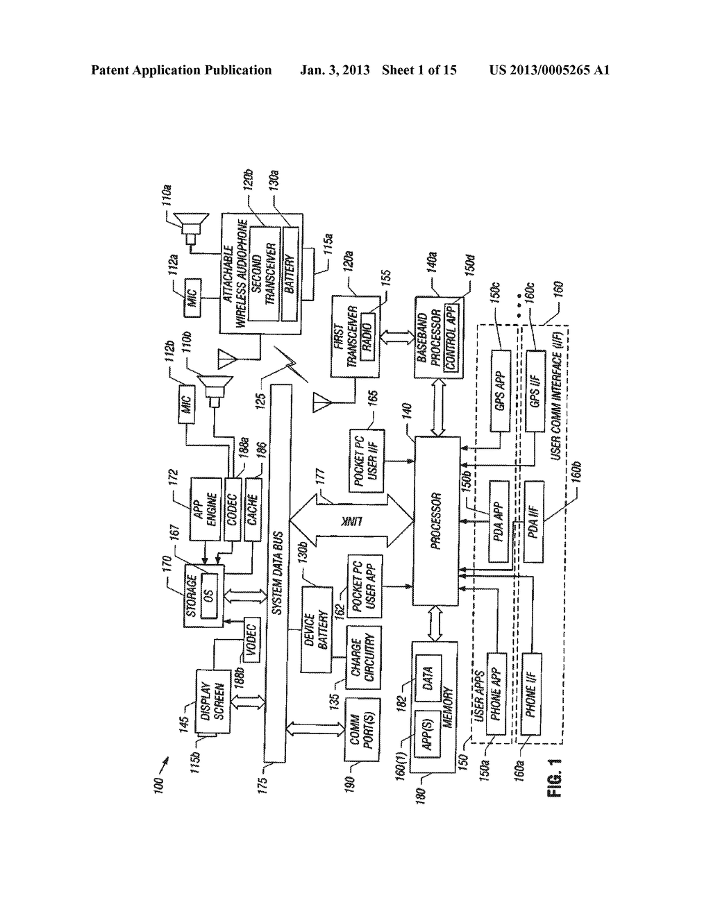 Hand-Held, Portable Electronic Device With Retainer Port For Receiving     Retainable Wireless Accessory For Use Therewith - diagram, schematic, and image 02