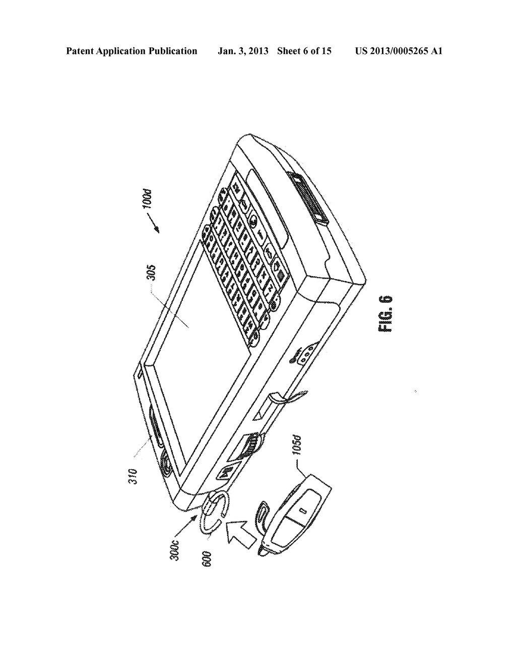 Hand-Held, Portable Electronic Device With Retainer Port For Receiving     Retainable Wireless Accessory For Use Therewith - diagram, schematic, and image 07