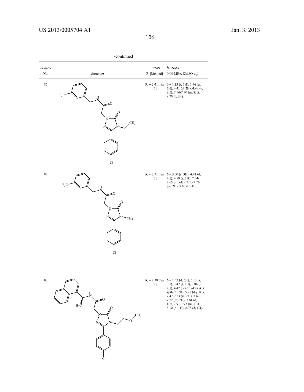 SUBSTITUTED ARYLIMIDAZOLONE AND TRIAZOLONE AS INHIBITORS OF VASOPRESSIN     RECEPTORS - diagram, schematic, and image 107