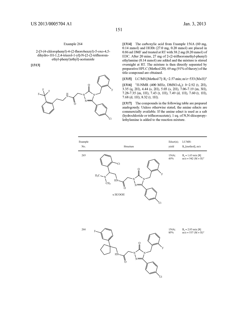 SUBSTITUTED ARYLIMIDAZOLONE AND TRIAZOLONE AS INHIBITORS OF VASOPRESSIN     RECEPTORS - diagram, schematic, and image 152