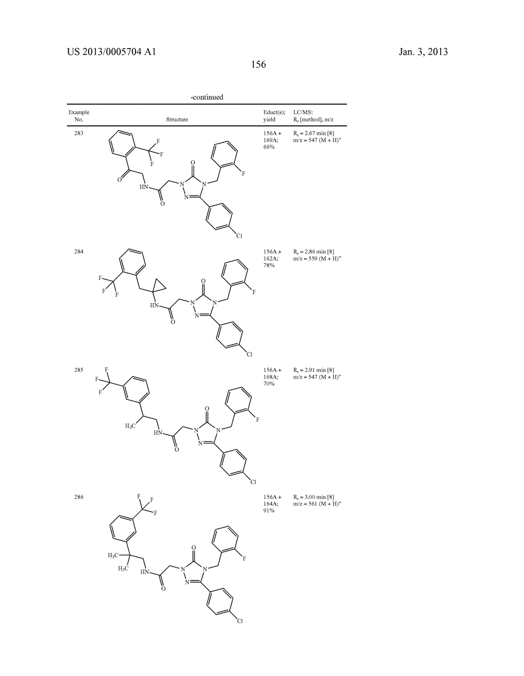 SUBSTITUTED ARYLIMIDAZOLONE AND TRIAZOLONE AS INHIBITORS OF VASOPRESSIN     RECEPTORS - diagram, schematic, and image 157