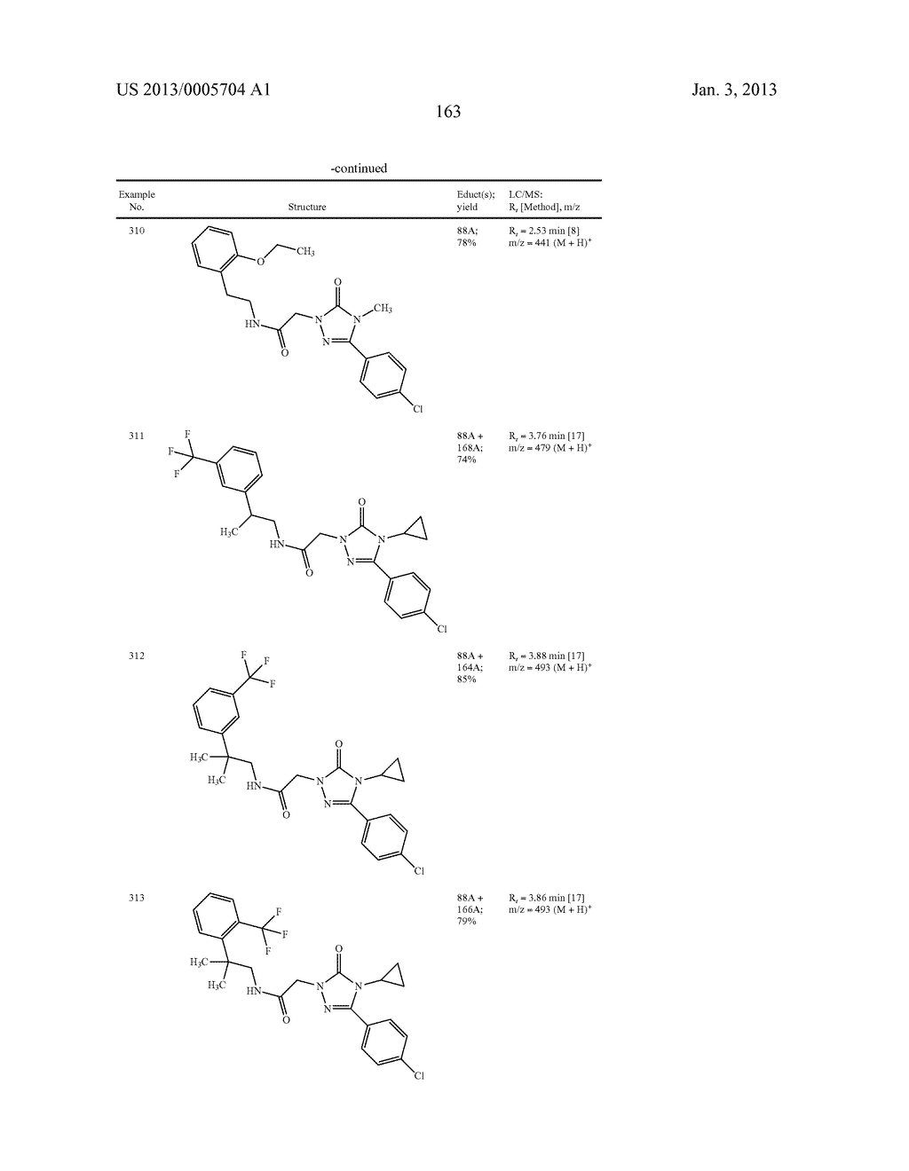 SUBSTITUTED ARYLIMIDAZOLONE AND TRIAZOLONE AS INHIBITORS OF VASOPRESSIN     RECEPTORS - diagram, schematic, and image 164