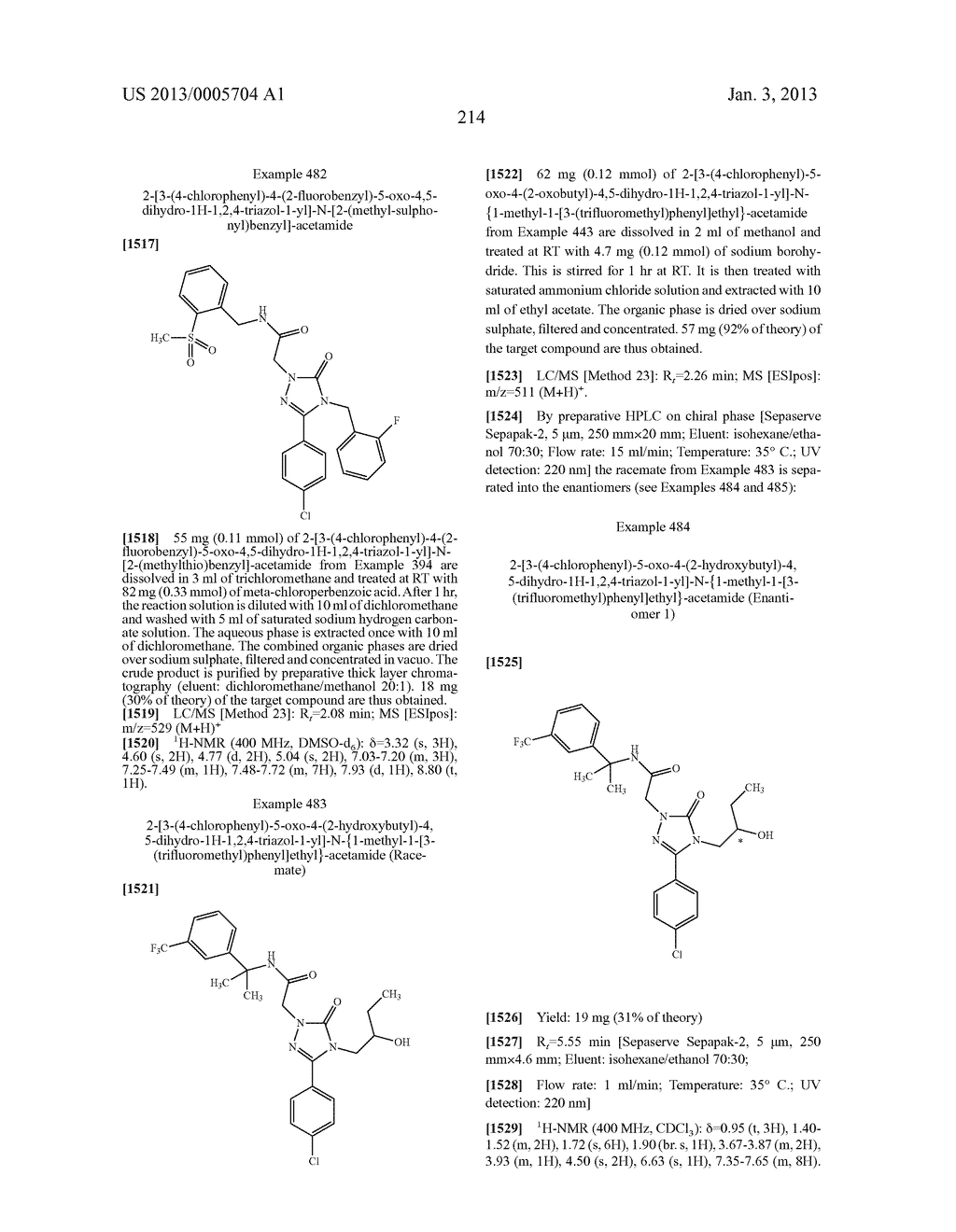 SUBSTITUTED ARYLIMIDAZOLONE AND TRIAZOLONE AS INHIBITORS OF VASOPRESSIN     RECEPTORS - diagram, schematic, and image 215