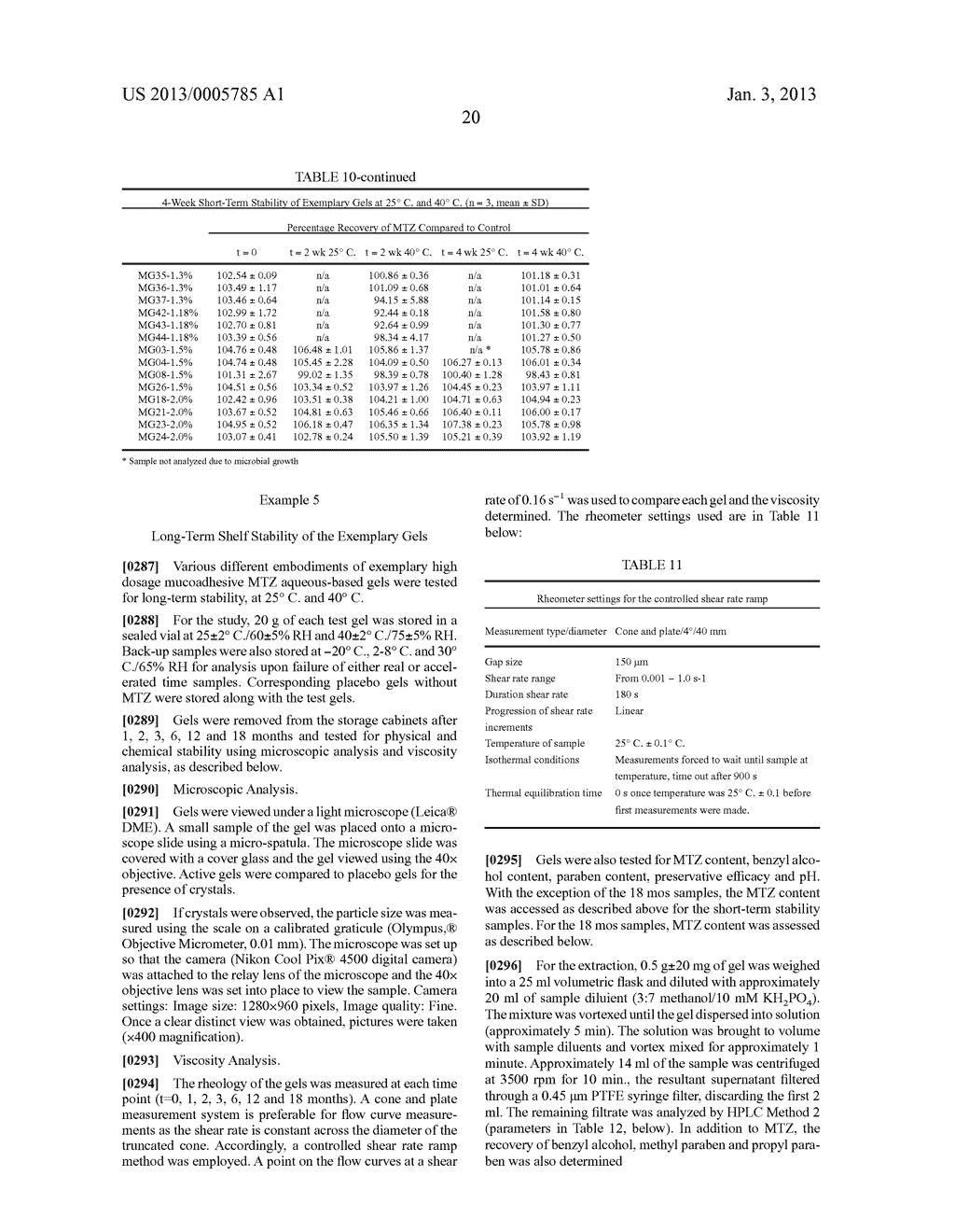 METHODS OF TREATING BACTERIAL VAGINOSIS WITH AQUEOUS-BASED METRONIDAZOLE     GEL FORMULATIONS - diagram, schematic, and image 37