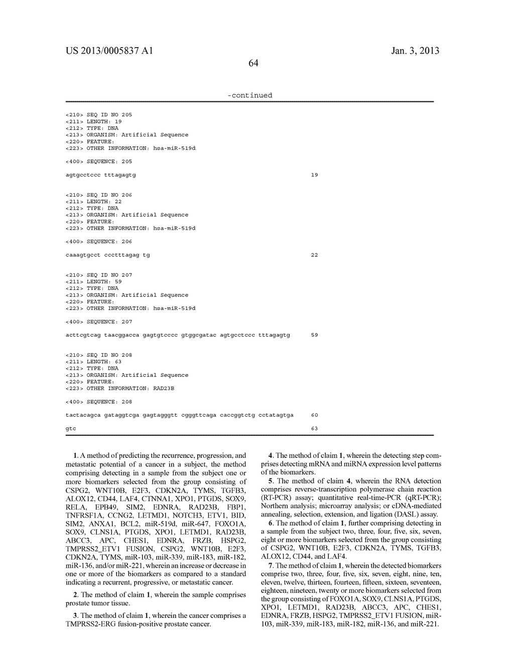 CANCER BIOMARKERS TO PREDICT RECURRENCE AND METASTATIC POTENTIAL - diagram, schematic, and image 75