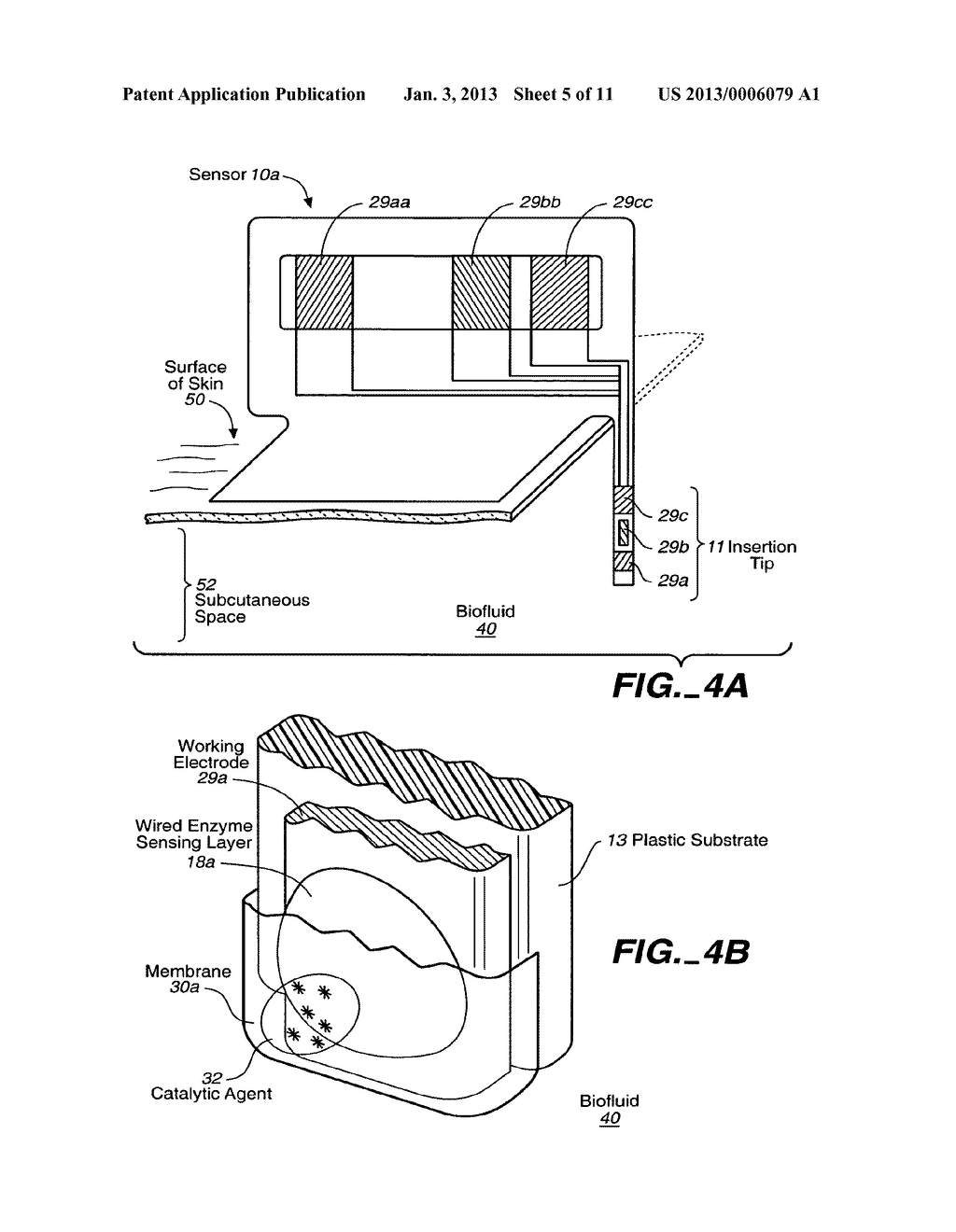 Analyte Sensor, and Associated System and Method Employing a Catalytic     Agent - diagram, schematic, and image 06