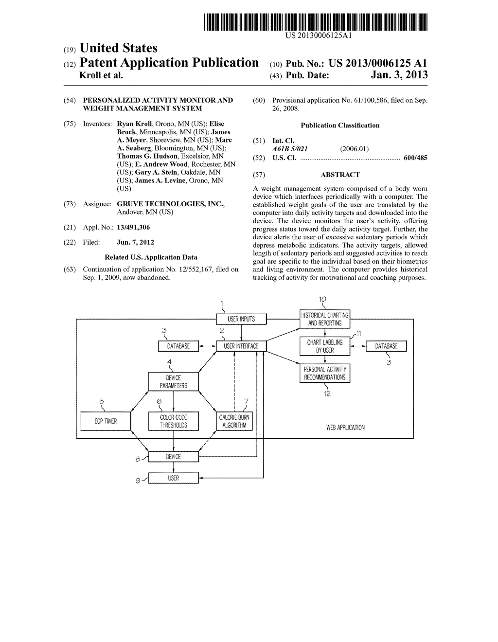 Personalized Activity Monitor and Weight Management System - diagram, schematic, and image 01