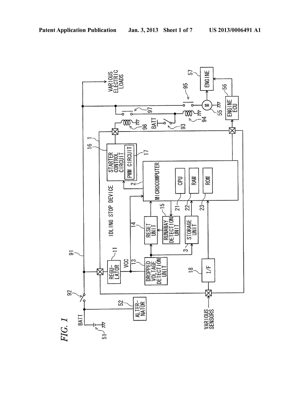 IDLING STOP DEVICE AND IDLING STOP CONTROL METHOD - diagram, schematic, and image 02