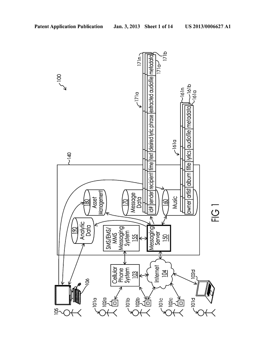 Method and System for Communicating Between a Sender and a Recipient Via a     Personalized Message Including an Audio Clip Extracted from a     Pre-Existing Recording - diagram, schematic, and image 02