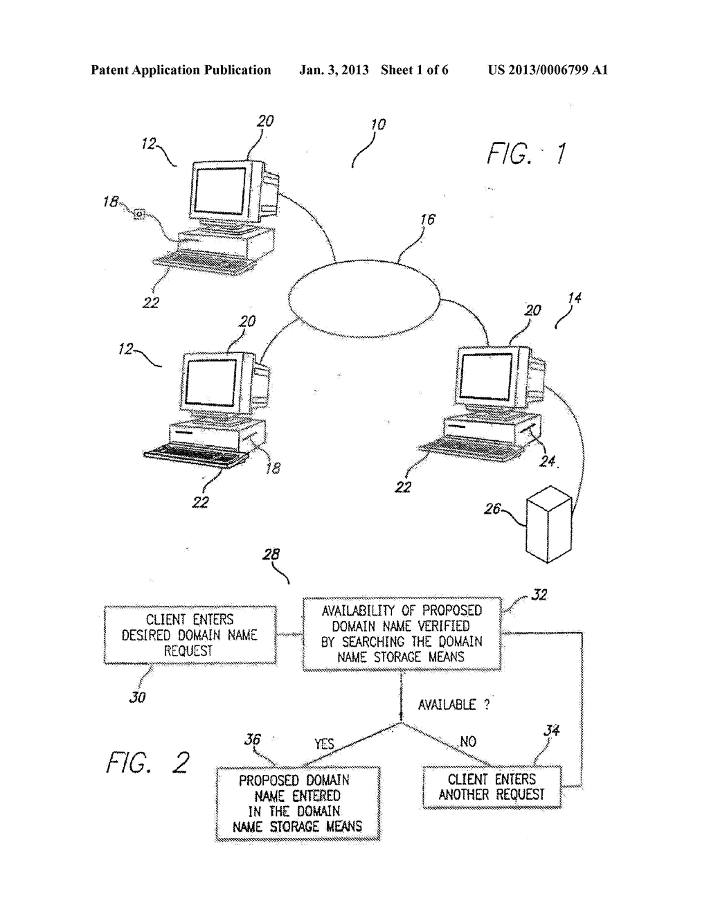 SYSTEMS, APPARATUS AND METHOD FOR HOSTING AND ASSIGNING DOMAIN NAMES ON A     WIDE AREA NETWORK - diagram, schematic, and image 02