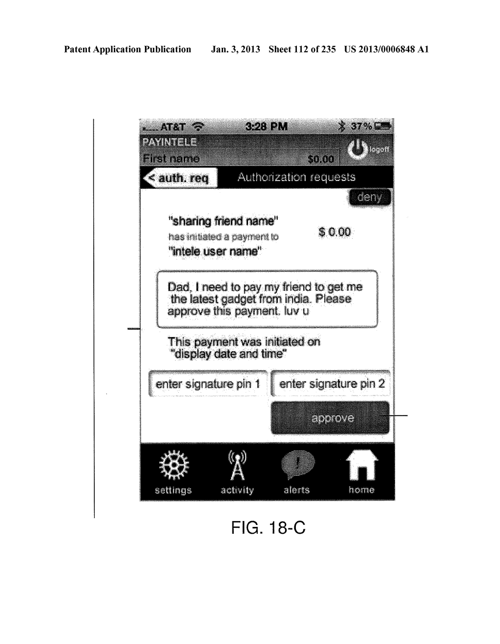 METHOD OF VIRTUAL TRANSACTION USING MOBILE ELECTRONIC DEVICES OR FIXED     ELECTRONIC DEVICES OR A COMBINATION OF BOTH, FOR GLOBAL COMMERCIAL OR     NONCOMMERCIAL PURPOSES - diagram, schematic, and image 113