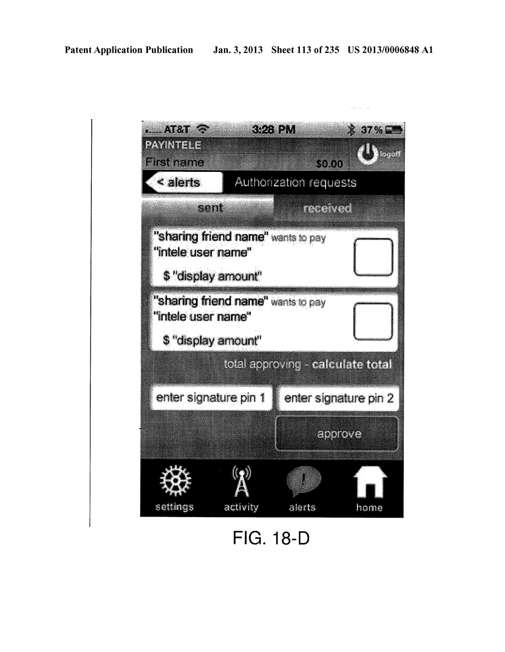 METHOD OF VIRTUAL TRANSACTION USING MOBILE ELECTRONIC DEVICES OR FIXED     ELECTRONIC DEVICES OR A COMBINATION OF BOTH, FOR GLOBAL COMMERCIAL OR     NONCOMMERCIAL PURPOSES - diagram, schematic, and image 114