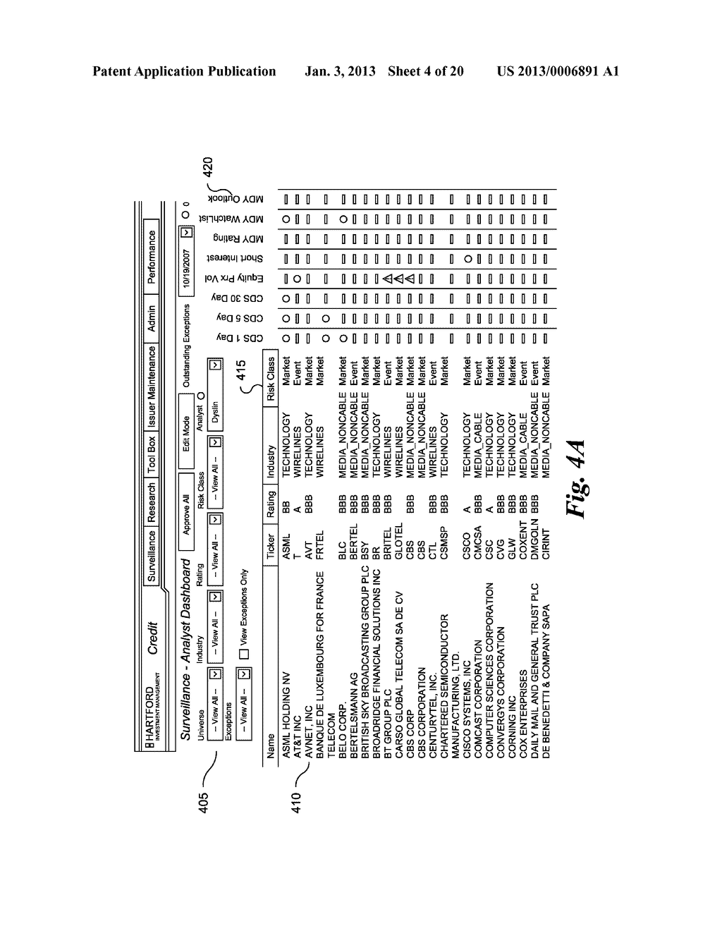 SYSTEM AND METHOD FOR ACCESSING AND DISPLAYING DATA RELATING TO FINANCIAL     SECURITIES - diagram, schematic, and image 05