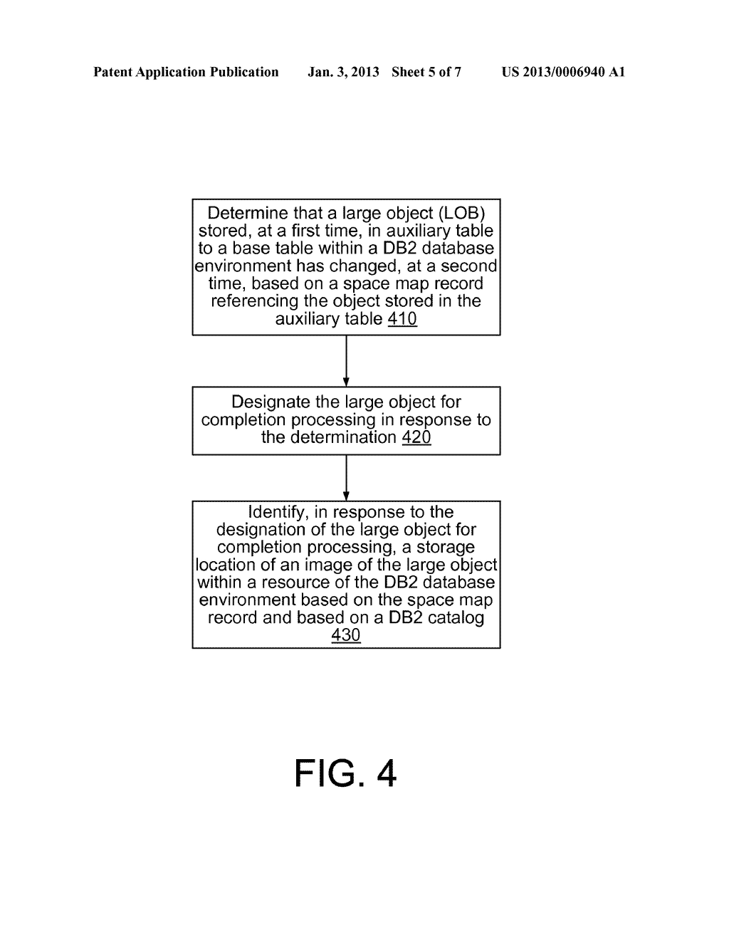 METHODS AND APPARATUS RELATED TO COMPLETION OF LARGE OBJECTS WITHIN A DB2     DATABASE ENVIRONMENT - diagram, schematic, and image 06