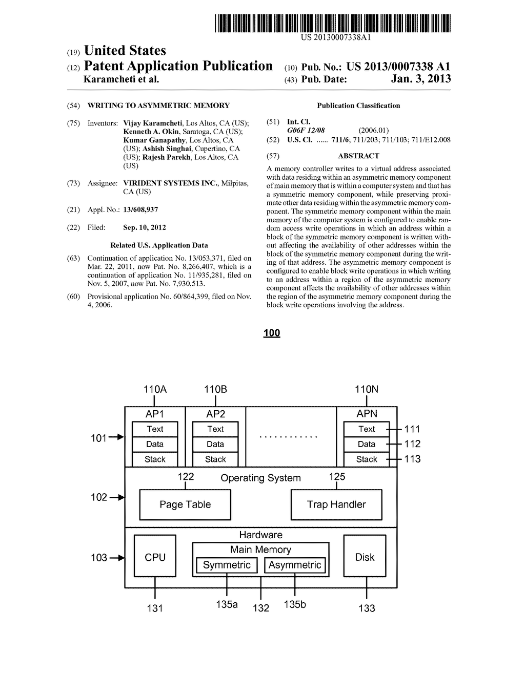 WRITING TO ASYMMETRIC MEMORY - diagram, schematic, and image 01