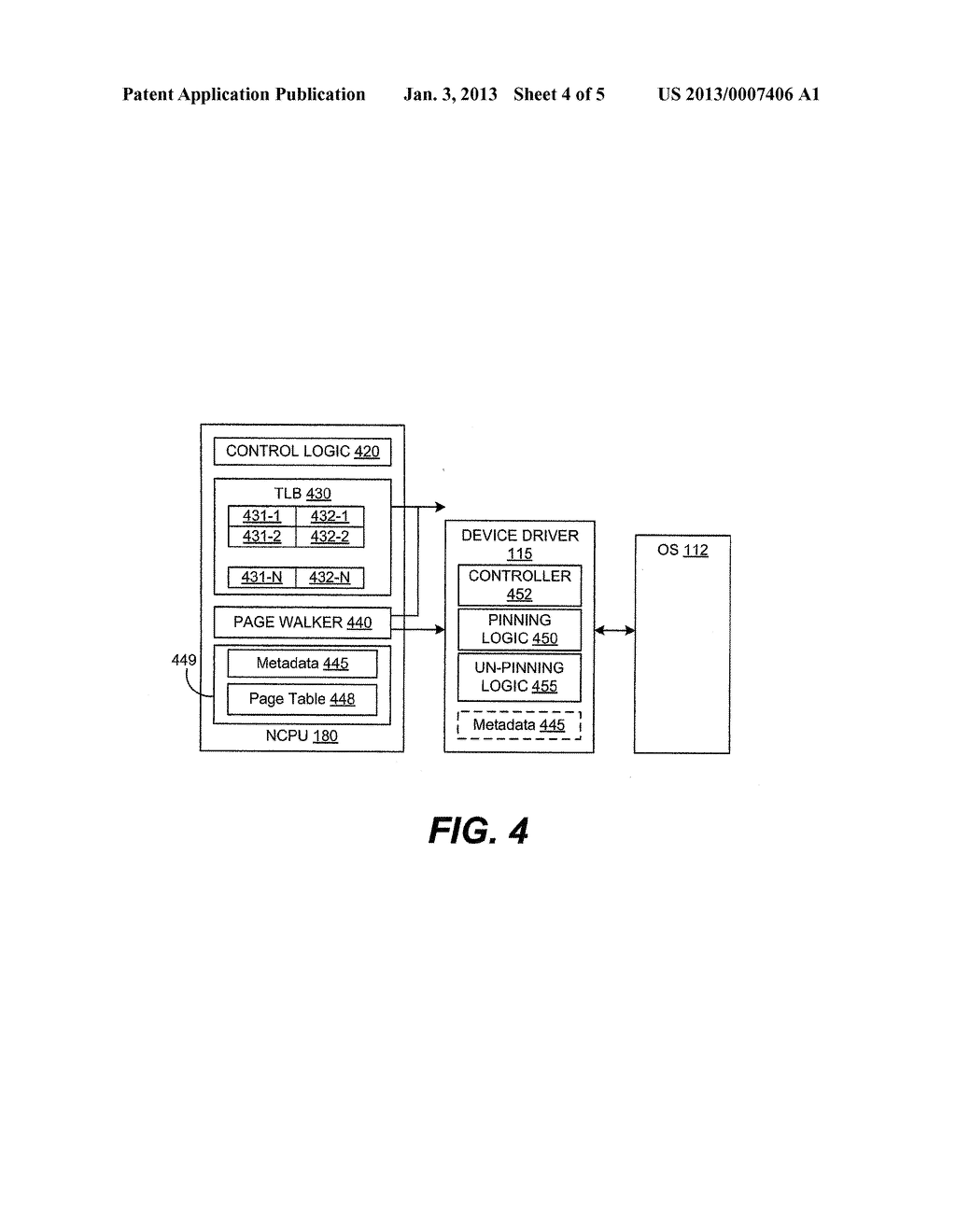 DYNAMIC PINNING OF VIRTUAL PAGES SHARED BETWEEN DIFFERENT TYPE PROCESSORS     OF A HETEROGENEOUS COMPUTING PLATFORM - diagram, schematic, and image 05