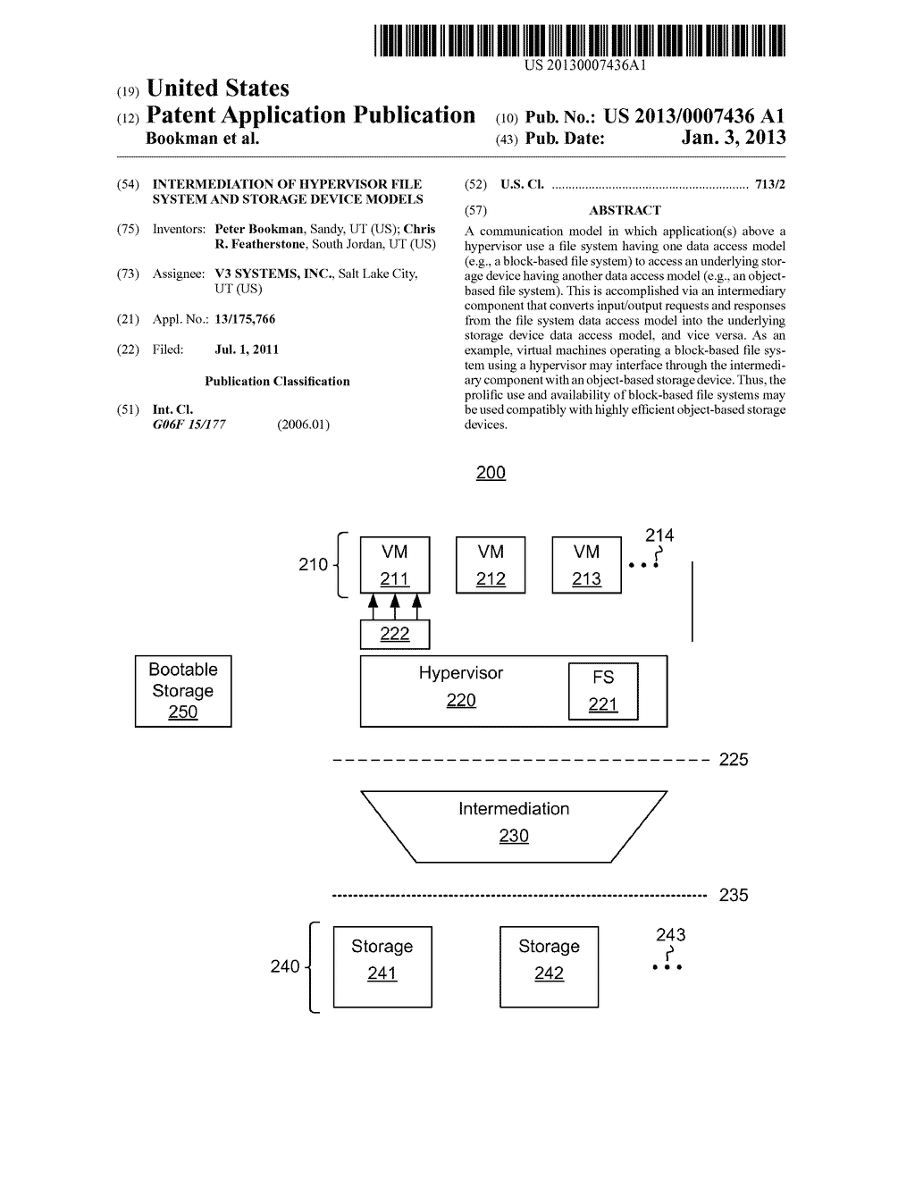 INTERMEDIATION OF HYPERVISOR FILE SYSTEM AND STORAGE DEVICE MODELS - diagram, schematic, and image 01