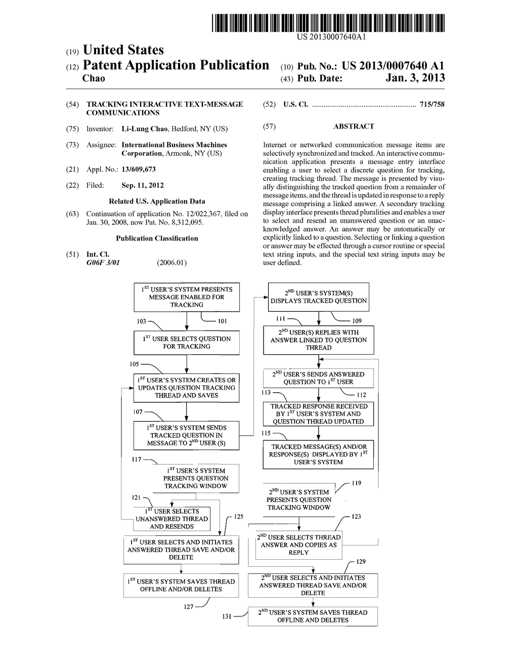 TRACKING INTERACTIVE TEXT-MESSAGE COMMUNICATIONS - diagram, schematic, and image 01