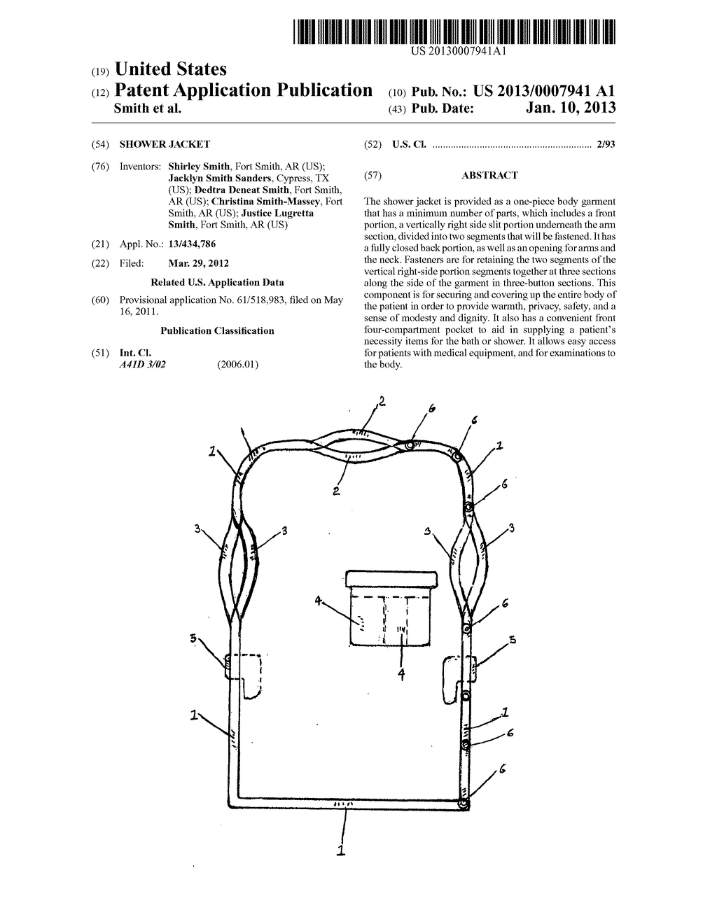 Shower Jacket - diagram, schematic, and image 01