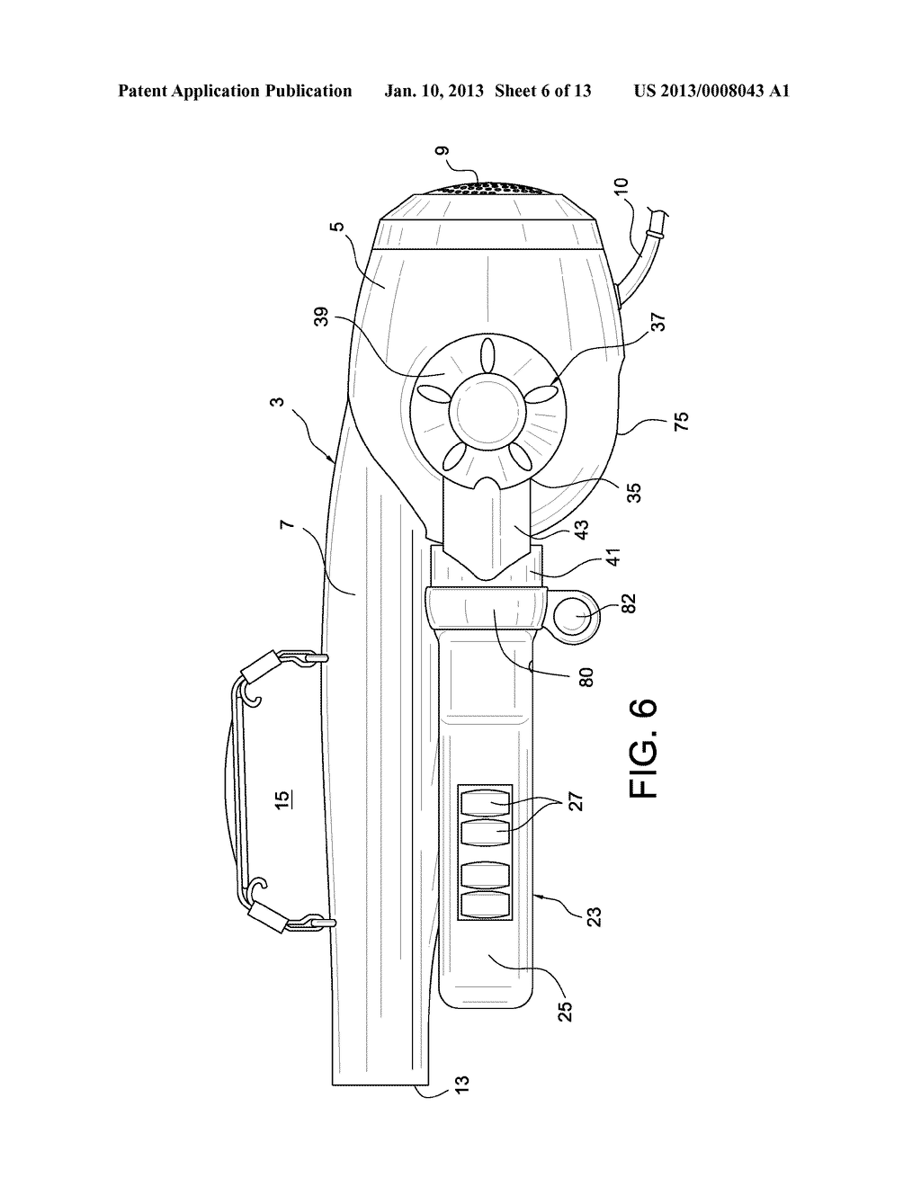 HAIR DRYER WITH DUAL AXIS ROTATABLE HANDLE - diagram, schematic, and image 07