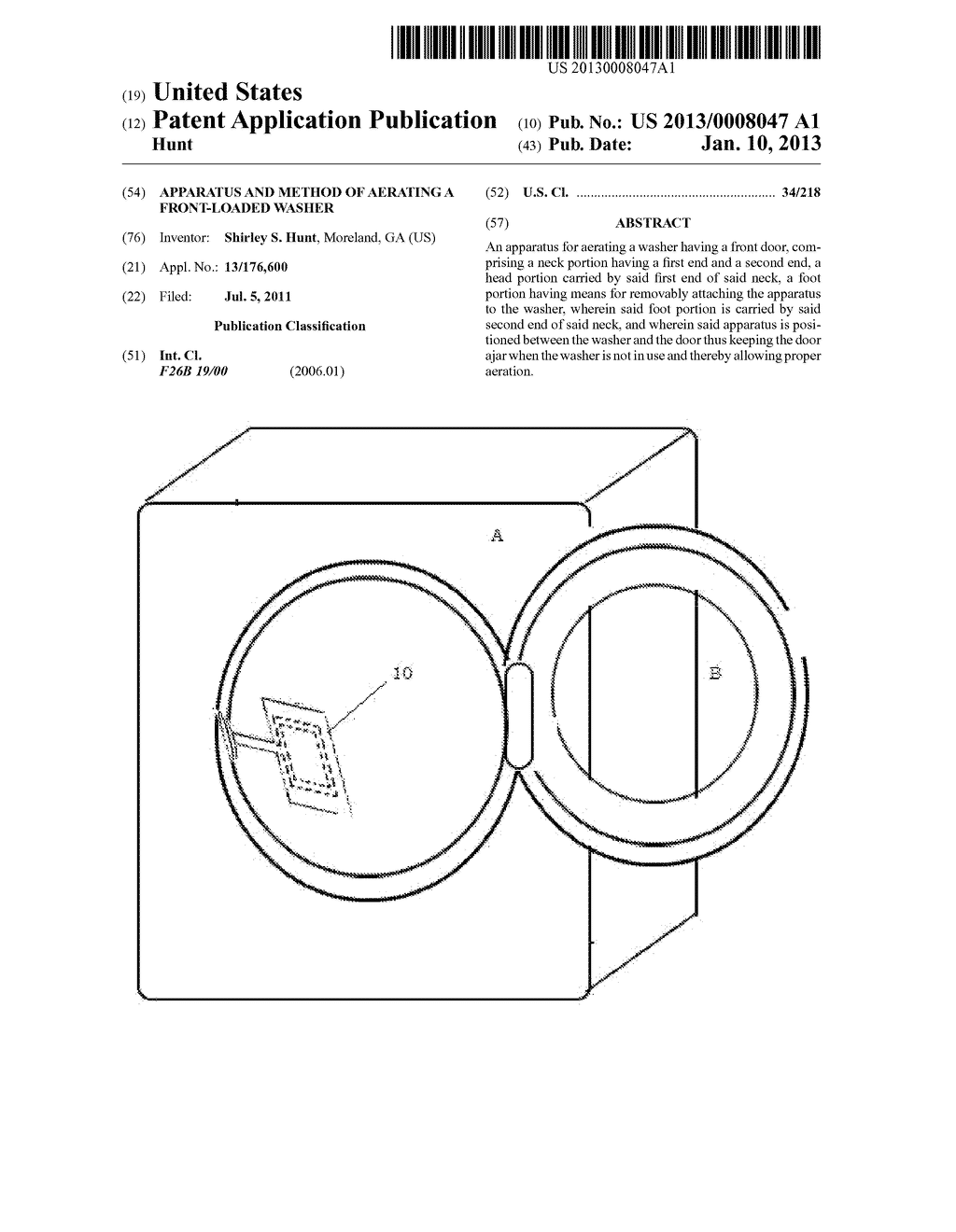 APPARATUS AND METHOD OF AERATING A FRONT-LOADED WASHER - diagram, schematic, and image 01