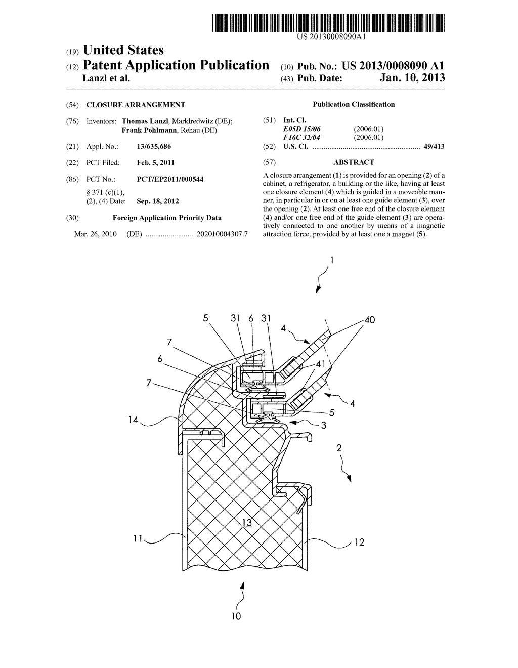 CLOSURE ARRANGEMENT - diagram, schematic, and image 01