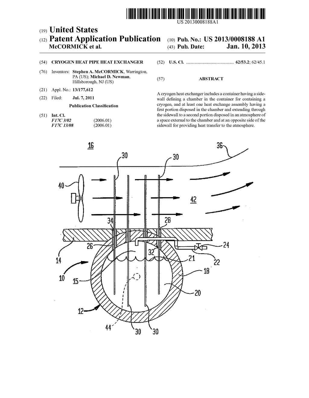 CRYOGEN HEAT PIPE HEAT EXCHANGER - diagram, schematic, and image 01