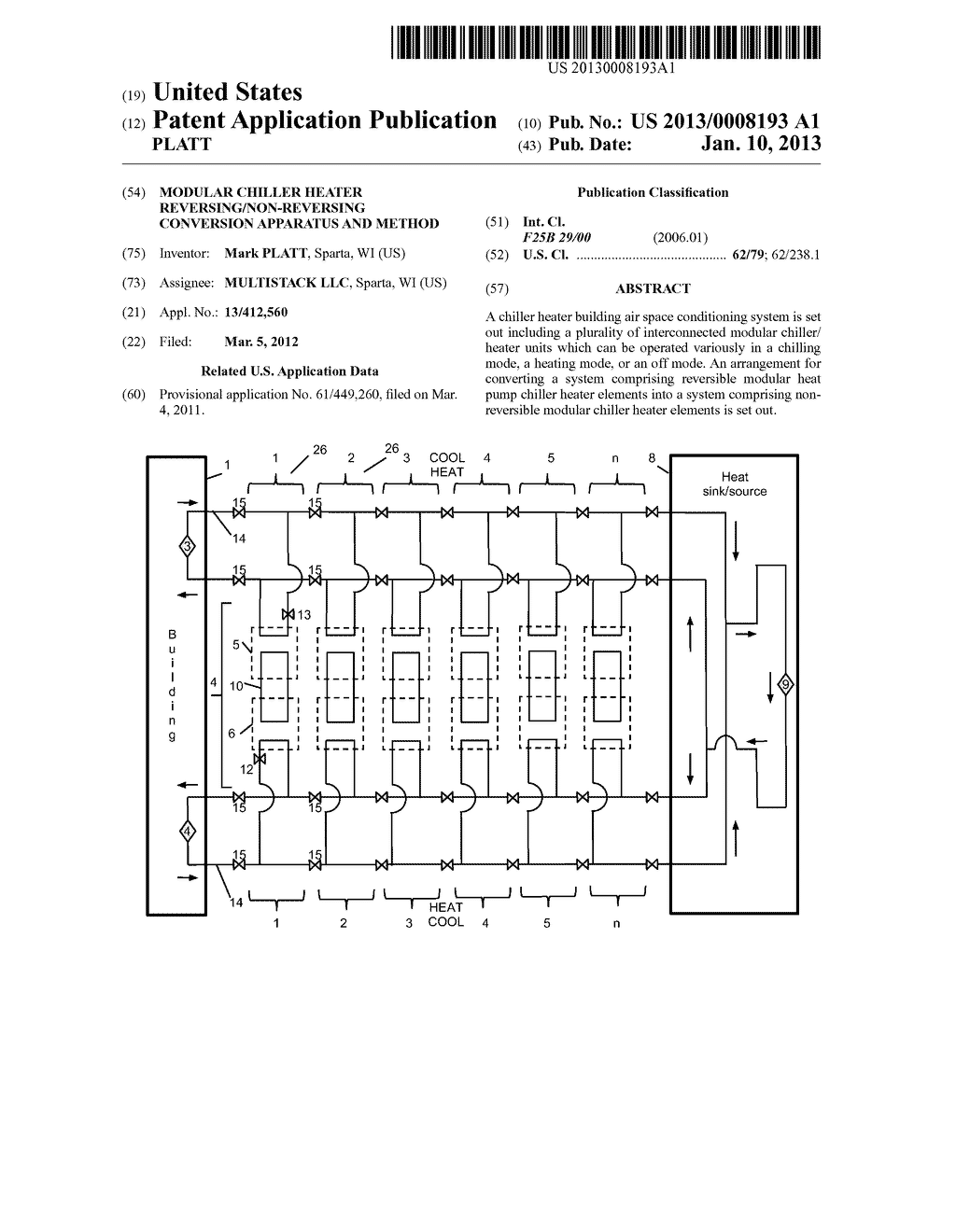 MODULAR CHILLER HEATER REVERSING/NON-REVERSING CONVERSION APPARATUS AND     METHOD - diagram, schematic, and image 01