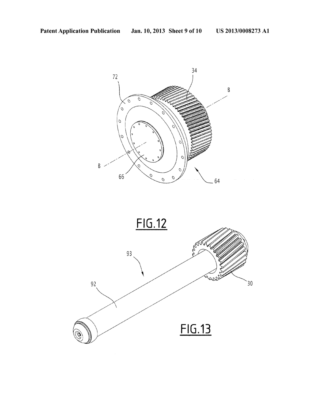 GRINDER PROVIDED WITH A DRIVE DEVICE FOR A CROWN GEAR - diagram, schematic, and image 10