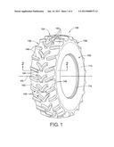 TIRE WITH NOISE-REDUCING TREAD PATTERN diagram and image