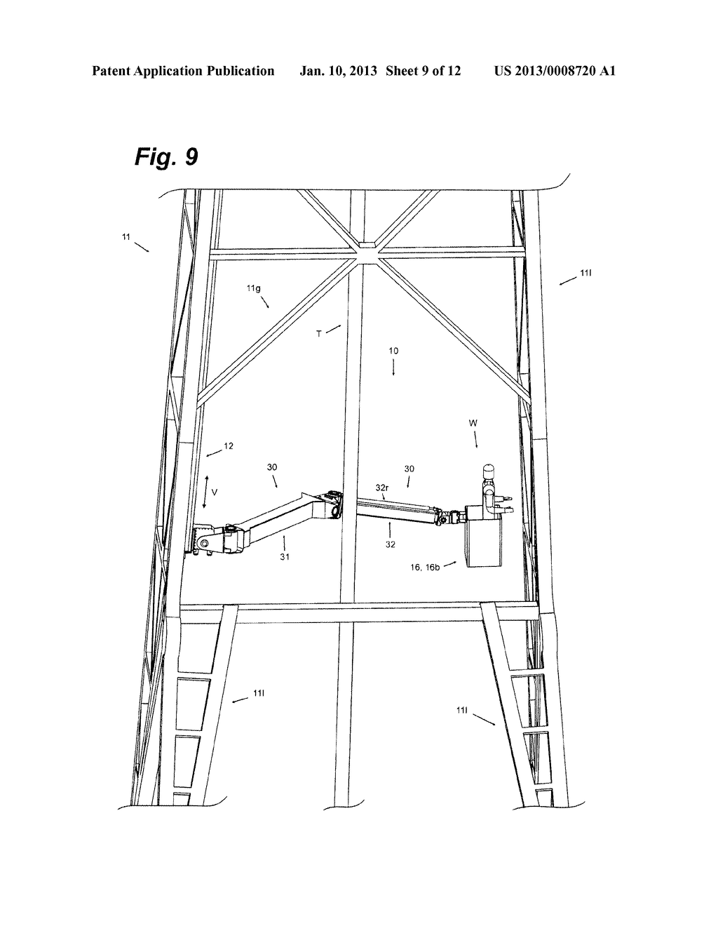 ADJUSTABLE WORK PLATFORM FOR PIPE AND CASING STABBING OPERATIONS - diagram, schematic, and image 10