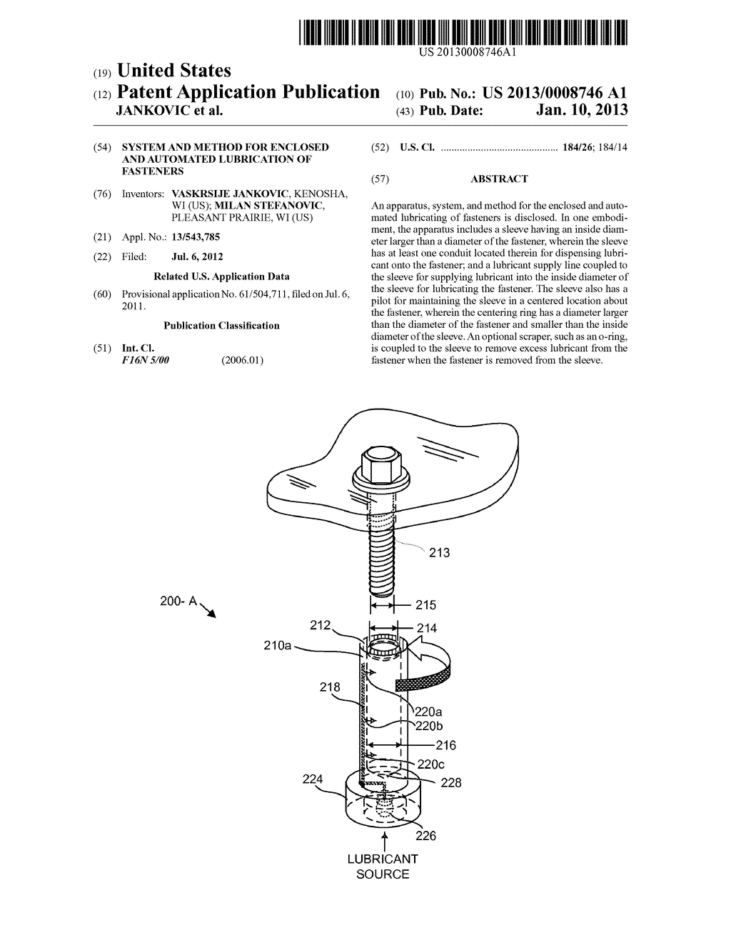 SYSTEM AND METHOD FOR ENCLOSED AND AUTOMATED LUBRICATION OF FASTENERS - diagram, schematic, and image 01