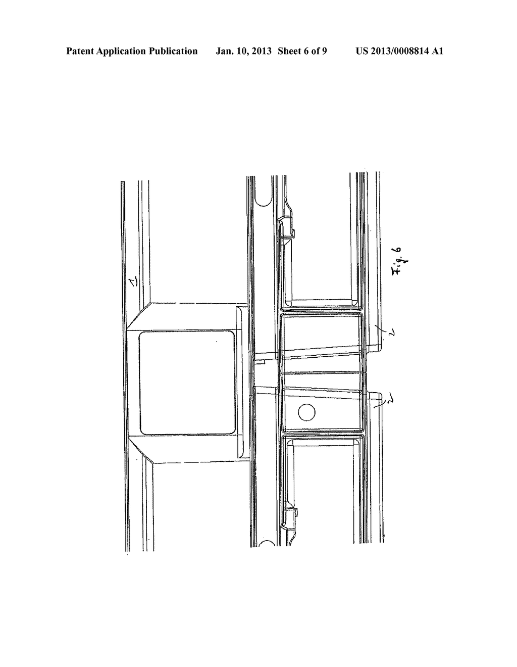 MOLDED PART FOR ACCOMMODATION AND FIXATION OF STORAGE CONTAINERS     RECTANGULAR IN OUTLINE - diagram, schematic, and image 07