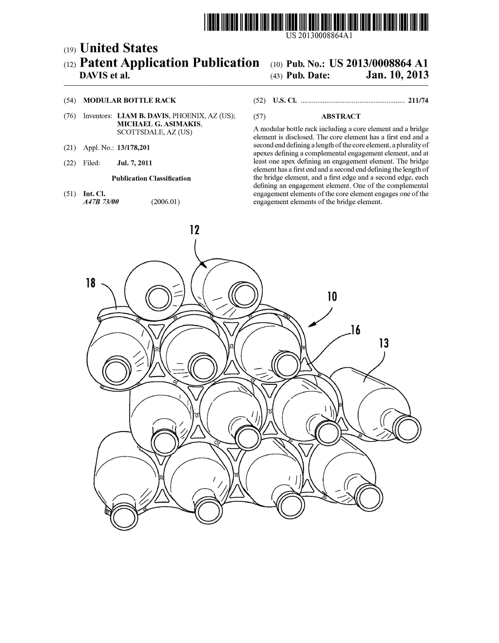 MODULAR BOTTLE RACK - diagram, schematic, and image 01