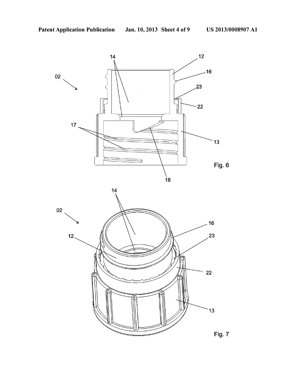 CLOSURE WITH A CHAMBER AND COMPONENT ASSEMBLY FOR SAID CLOSURE - diagram, schematic, and image 05