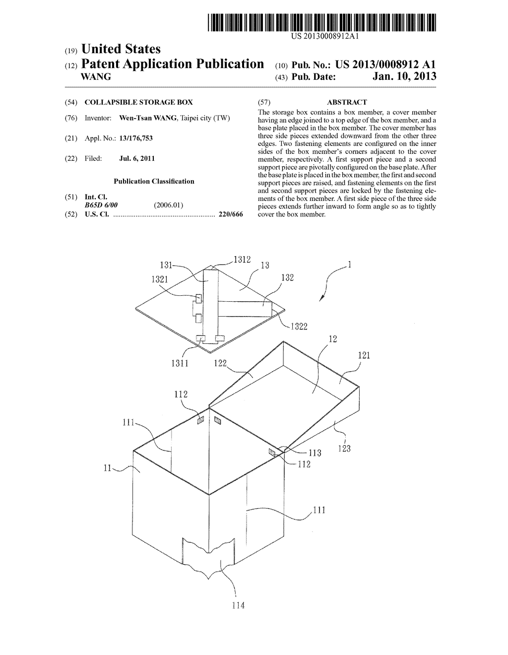 COLLAPSIBLE STORAGE BOX - diagram, schematic, and image 01