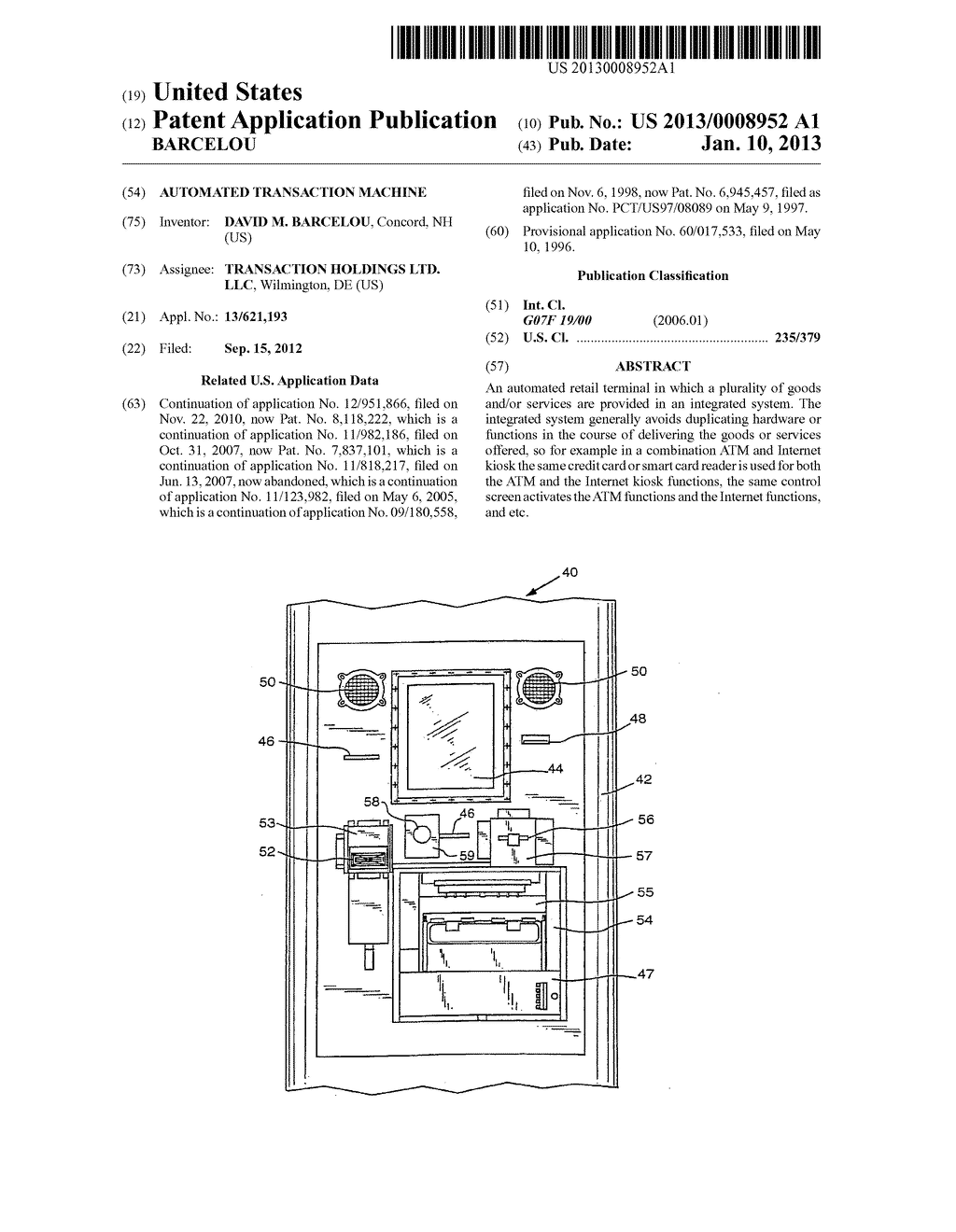 AUTOMATED TRANSACTION MACHINE - diagram, schematic, and image 01