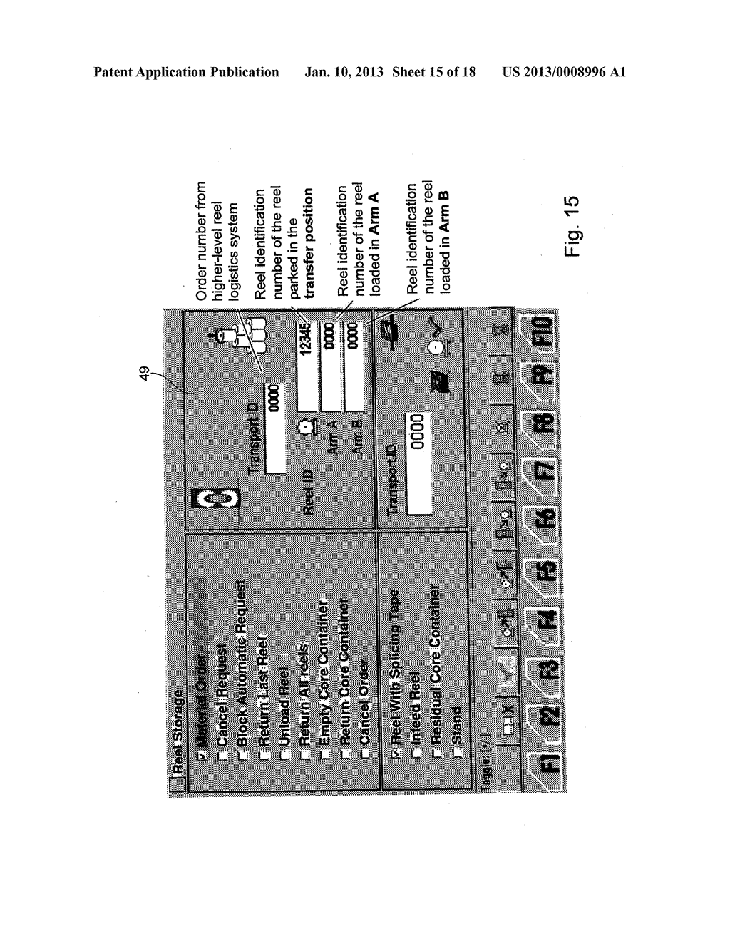 REEL CHANGER HAVING A SECURING MEANS FOR A SAFETY AREA - diagram, schematic, and image 16