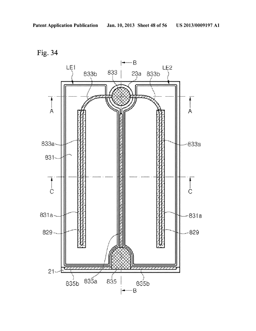 LIGHT EMITTING DIODE HAVING ELECTRODE PADS - diagram, schematic, and image 49