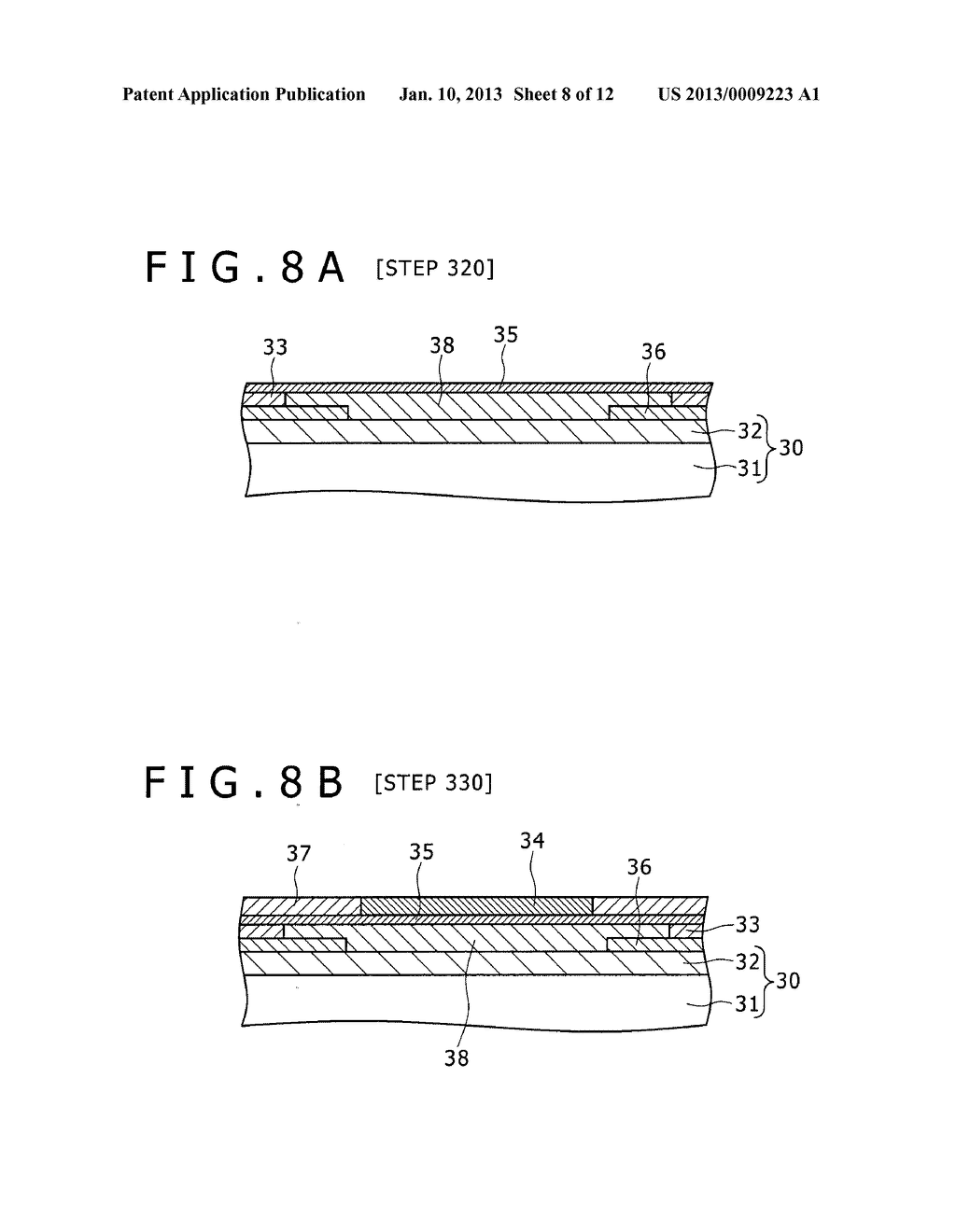 PATTERNING METHOD, METHOD OF MANUFACTURING ORGANIC FIELD EFFECT     TRANSISTOR, AND METHOD OF MANUFACTURING FLEXIBLE PRINTED CIRCUIT BOARD - diagram, schematic, and image 09