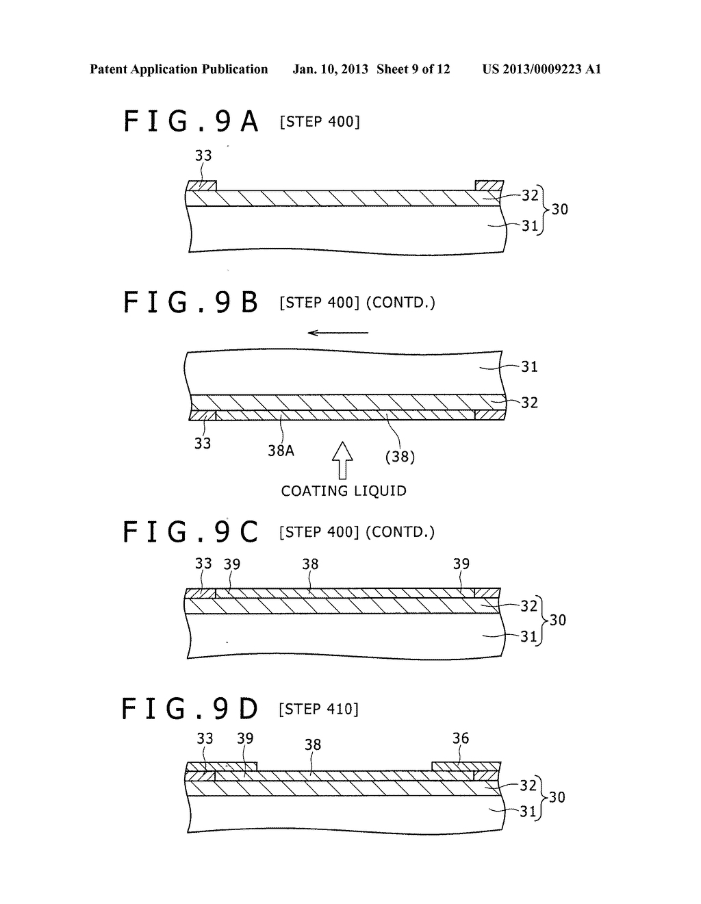 PATTERNING METHOD, METHOD OF MANUFACTURING ORGANIC FIELD EFFECT     TRANSISTOR, AND METHOD OF MANUFACTURING FLEXIBLE PRINTED CIRCUIT BOARD - diagram, schematic, and image 10