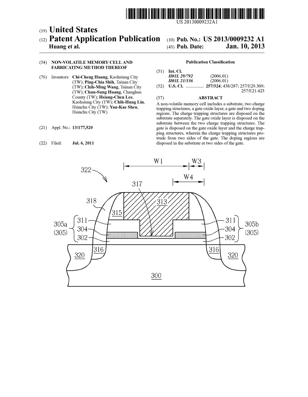 NON-VOLATILE MEMORY CELL AND FABRICATING METHOD THEREOF - diagram, schematic, and image 01