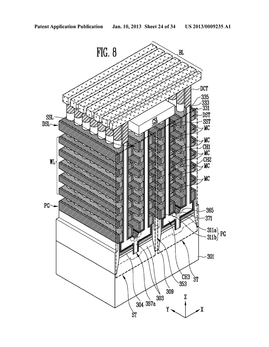 NON-VOLATILE MEMORY DEVICE AND METHOD OF MANUFACTURING THE SAME - diagram, schematic, and image 25