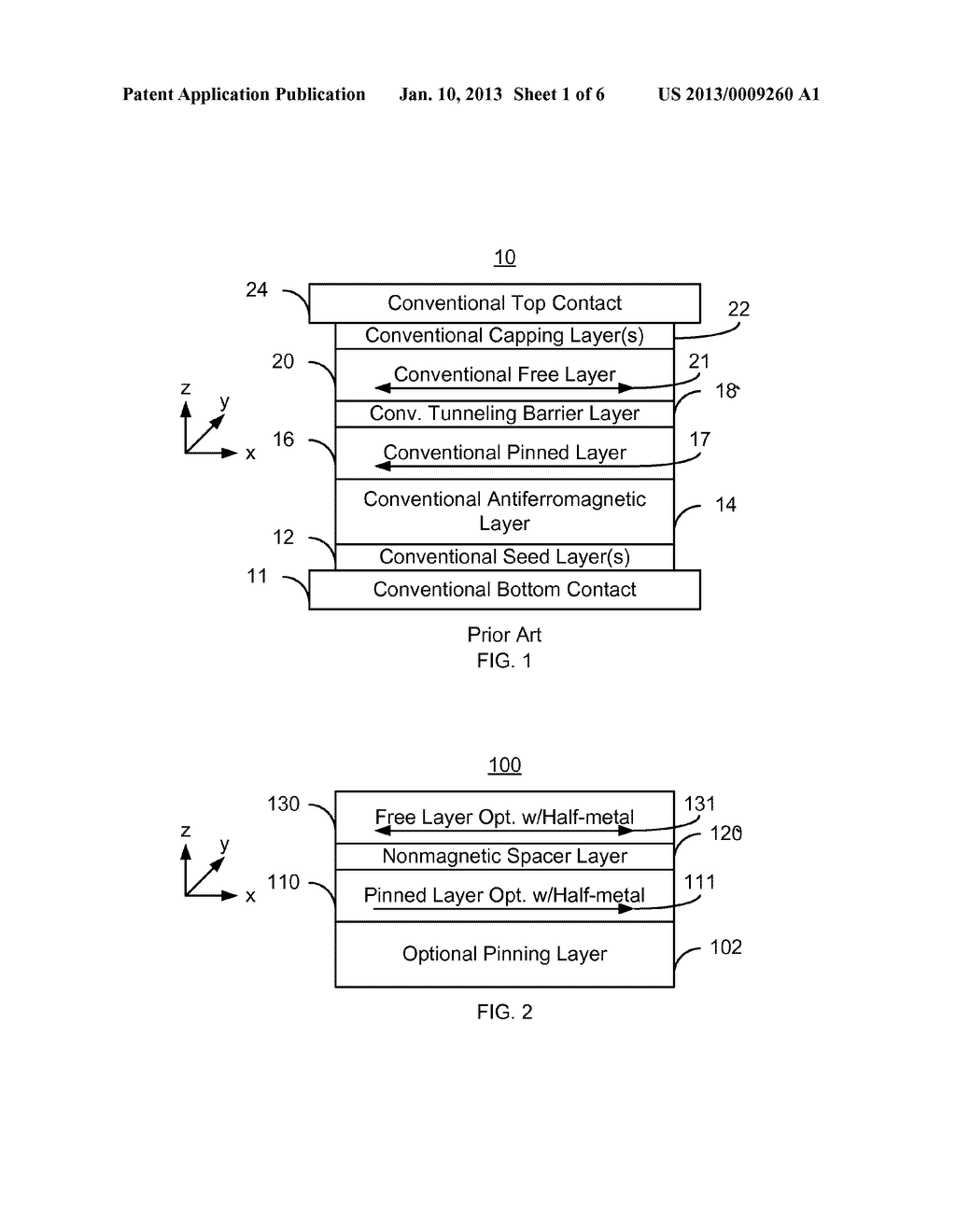 Method And System For Providing A Magnetic Junction Using Half Metallic     Ferromagnets - diagram, schematic, and image 02