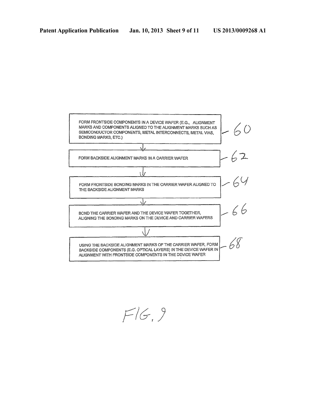 ALIGNMENT MARKS AND ALIGNMENT METHODS FOR ALIGNING BACKSIDE COMPONENTS TO     FRONTSIDE COMPONENTS IN INTEGRATED CIRCUITS - diagram, schematic, and image 10