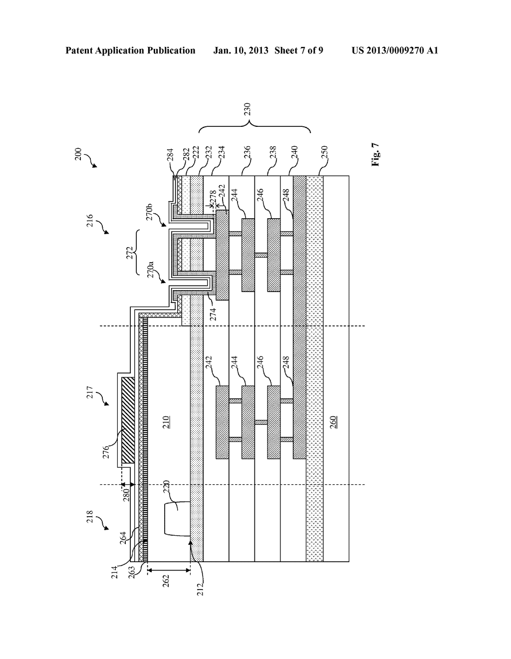 BACKSIDE ILLUMINATION SENSOR HAVING A BONDING PAD STRUCTURE AND METHOD OF     MAKING THE SAME - diagram, schematic, and image 08