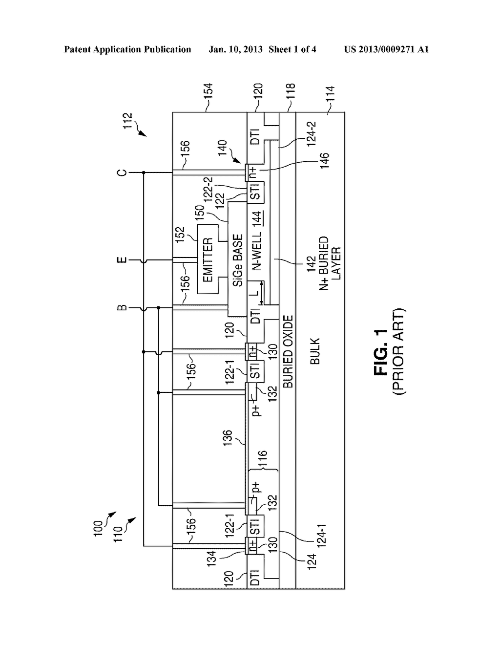 Schottky-Clamped Bipolar Transistor with Reduced Self Heating - diagram, schematic, and image 02