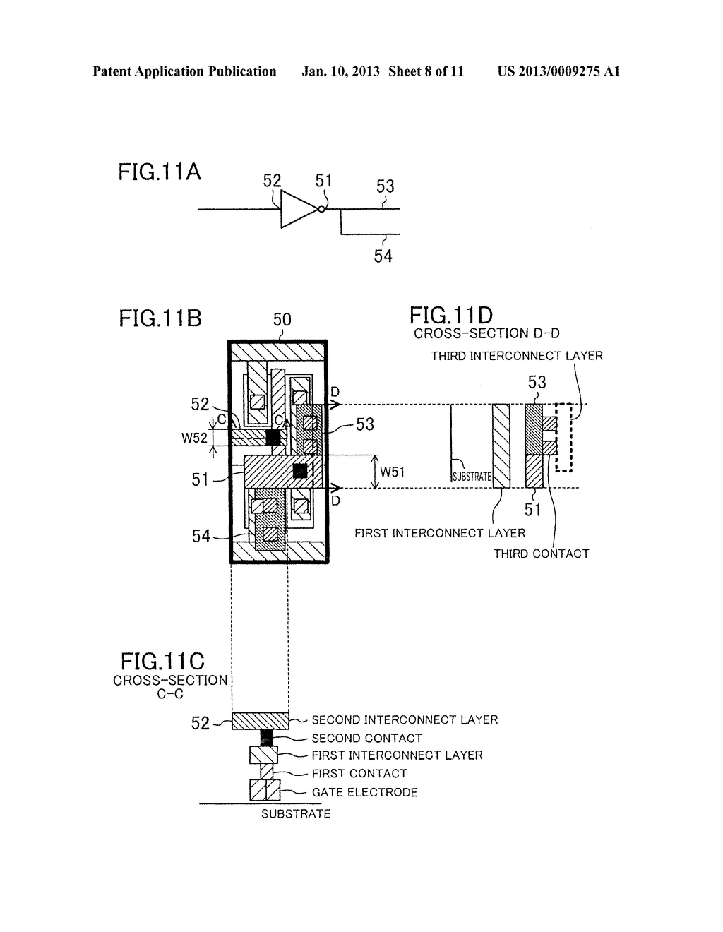 SEMICONDUCTOR INTEGRATED CIRCUIT DEVICE AND TERMINAL STRUCTURE OF STANDARD     CELL - diagram, schematic, and image 09