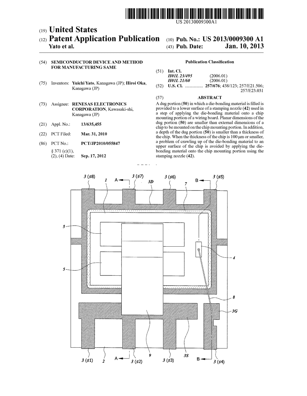 SEMICONDUCTOR DEVICE AND METHOD FOR MANUFACTURING SAME - diagram, schematic, and image 01